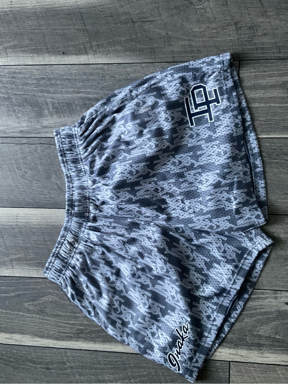 Inaka Power Gray Patterned Men's Athletic Shorts